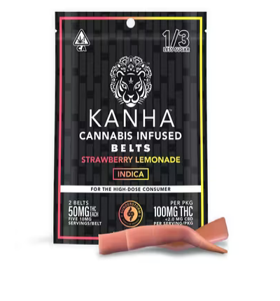 STRAWBERRY LEMONADE BELTS | SOLVENTLESS LIVE ROSIN| 100MG| INDICA| 4 BELTS